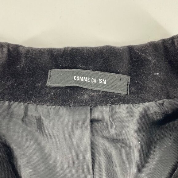 Comme Ca Ism Womens Blazer Size 4 Velvet Black Jacket Tailored Fit Dark Academia - Picture 3 of 7